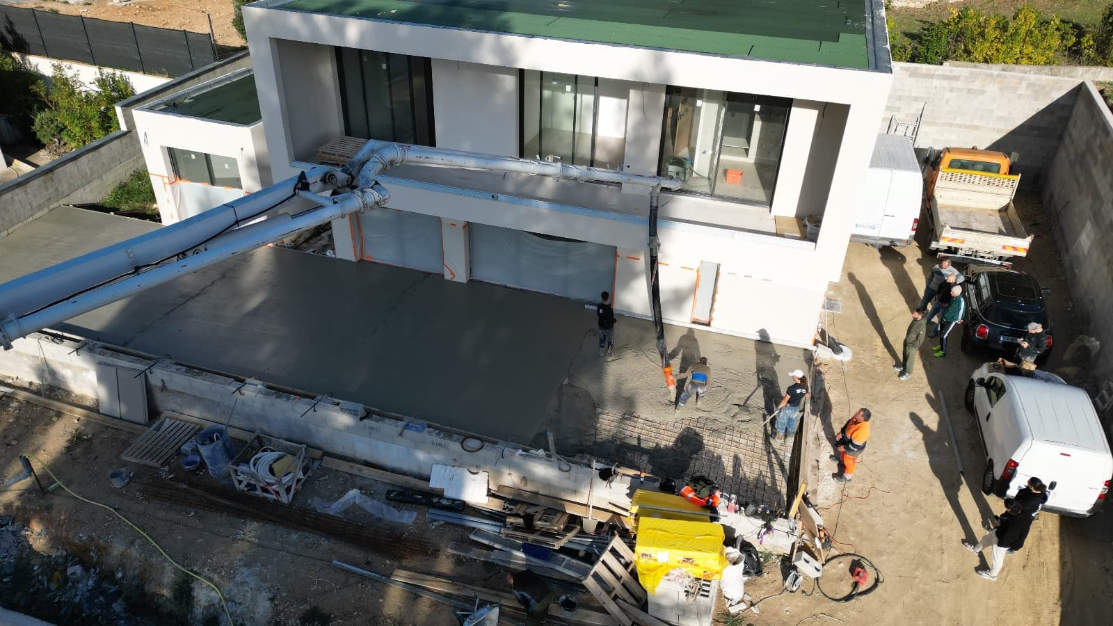 120m2 dalle béton – Pendant 6