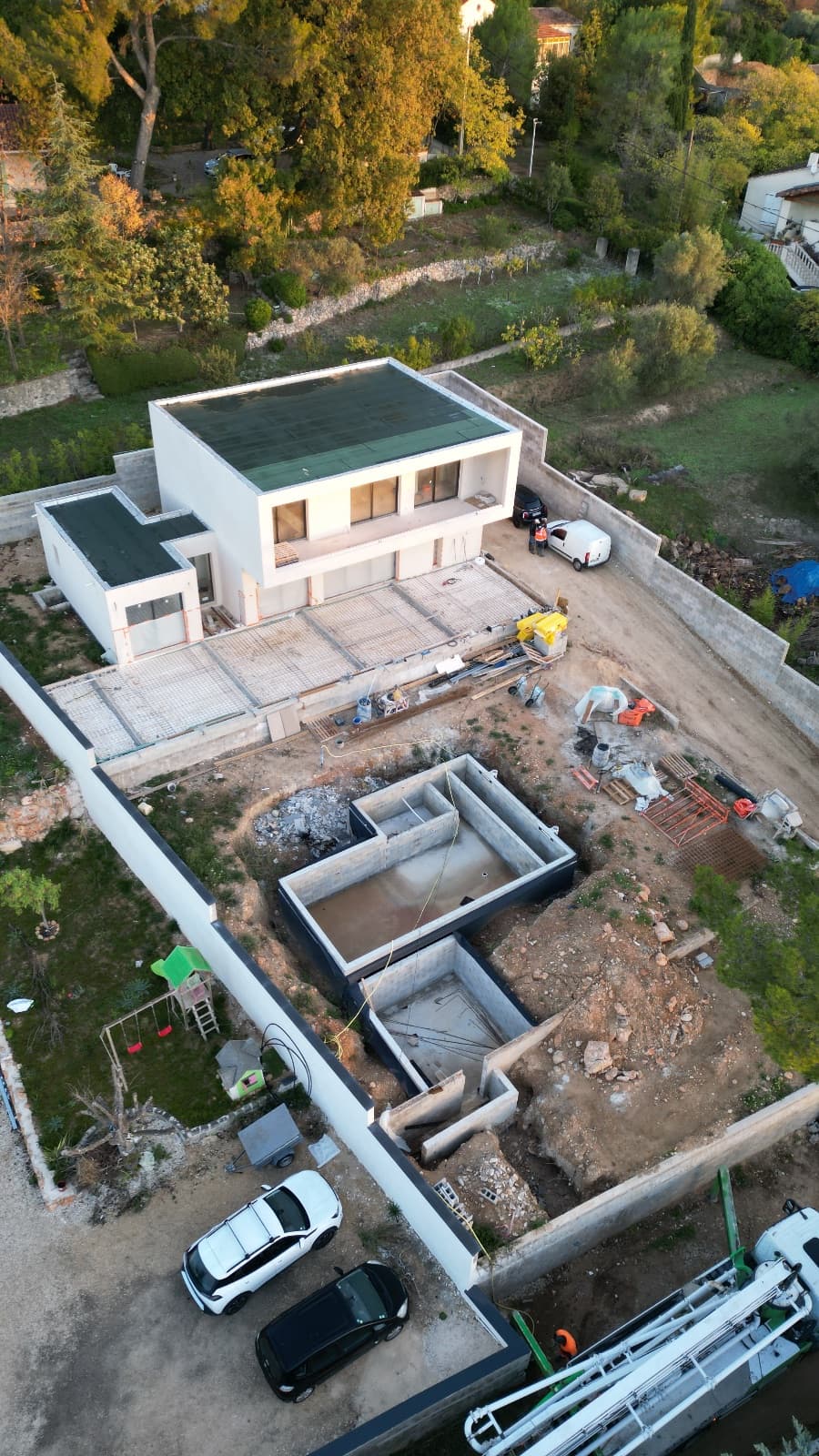 120m2 dalle béton – Avant 2